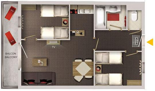4 Person | 2 Bedrooms