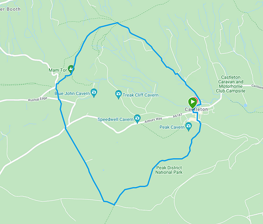 10K Route: Cave Dale / Mam Tor Loop
